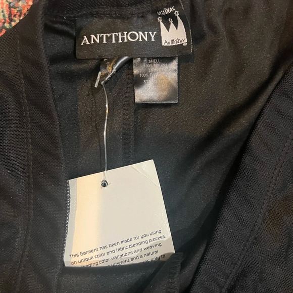 Anthony Original Black Mesh Chiffon Wide Leg Pants - Picture 2 of 6